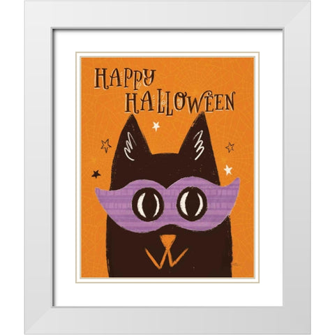 Spooktacular XIII White Modern Wood Framed Art Print with Double Matting by Penner, Janelle