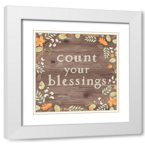 Autumn Offerings I Dark Blessings White Modern Wood Framed Art Print with Double Matting by Jackson, Jenaya