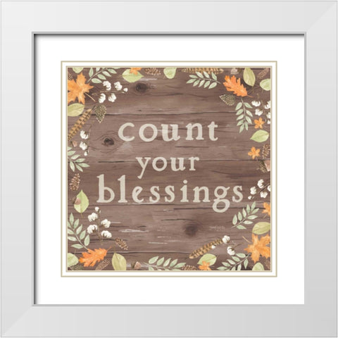 Autumn Offerings I Dark Blessings White Modern Wood Framed Art Print with Double Matting by Jackson, Jenaya