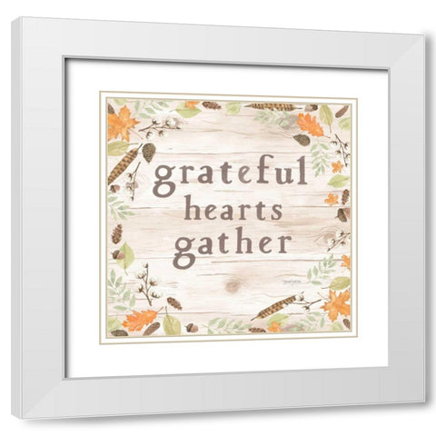 Autumn Offerings I Light Grateful White Modern Wood Framed Art Print with Double Matting by Jackson, Jenaya