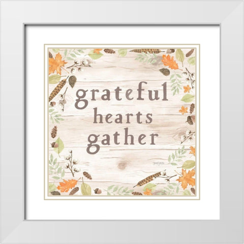 Autumn Offerings I Light Grateful White Modern Wood Framed Art Print with Double Matting by Jackson, Jenaya