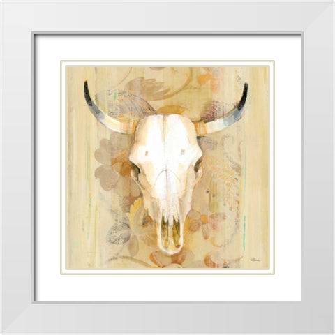 Hers Crop White Modern Wood Framed Art Print with Double Matting by Hristova, Albena