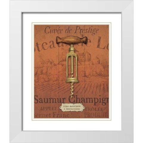 Antique Corkscrew II Red White Modern Wood Framed Art Print with Double Matting by Brissonnet, Daphne