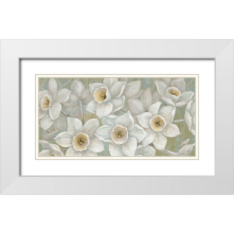 Pure II Crop White Modern Wood Framed Art Print with Double Matting by Brissonnet, Daphne