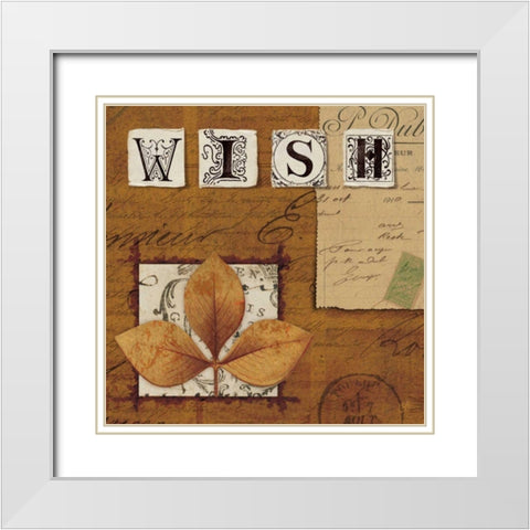 Natures Journal - Wish White Modern Wood Framed Art Print with Double Matting by Wild Apple Portfolio
