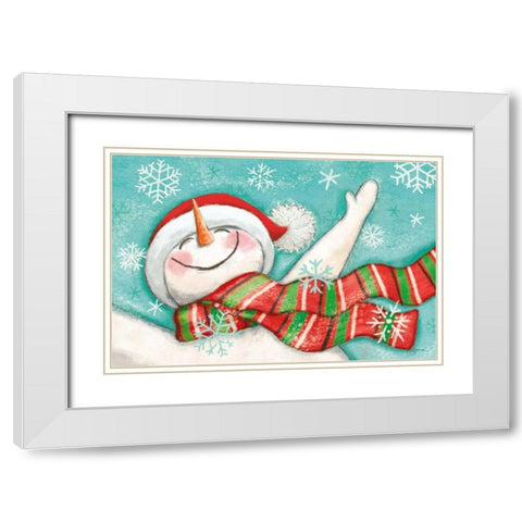 Let it Snow I White Modern Wood Framed Art Print with Double Matting by Urban, Mary