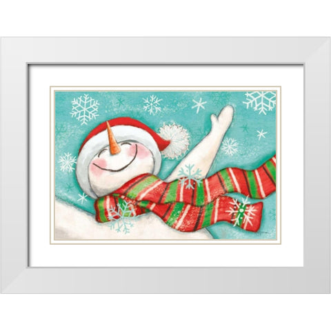 Let it Snow I White Modern Wood Framed Art Print with Double Matting by Urban, Mary