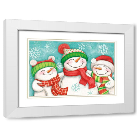 Let it Snow III White Modern Wood Framed Art Print with Double Matting by Urban, Mary