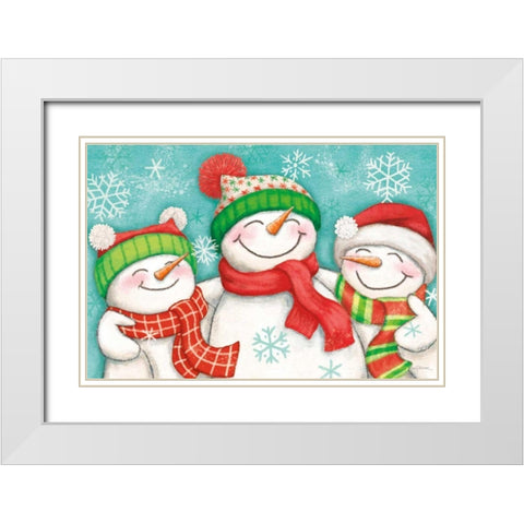 Let it Snow III White Modern Wood Framed Art Print with Double Matting by Urban, Mary