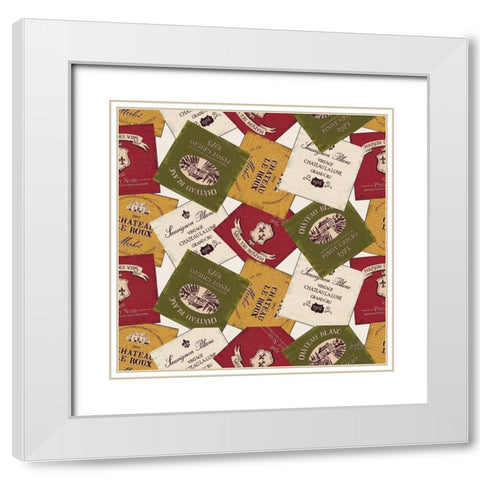 Wine Tasting Step 03A White Modern Wood Framed Art Print with Double Matting by Penner, Janelle