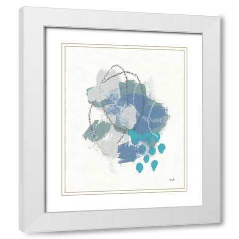 Waterfall I White Modern Wood Framed Art Print with Double Matting by Hershey, Moira