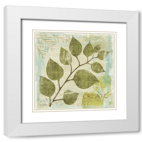 Woodland Thoughts III White Modern Wood Framed Art Print with Double Matting by Mullan, Michael