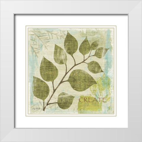 Woodland Thoughts III White Modern Wood Framed Art Print with Double Matting by Mullan, Michael