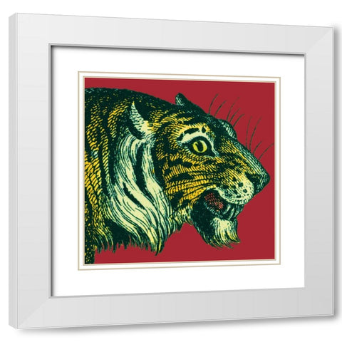 Jungle Flair I White Modern Wood Framed Art Print with Double Matting by Wild Apple Portfolio