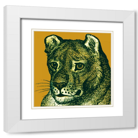 Jungle Flair IV White Modern Wood Framed Art Print with Double Matting by Wild Apple Portfolio