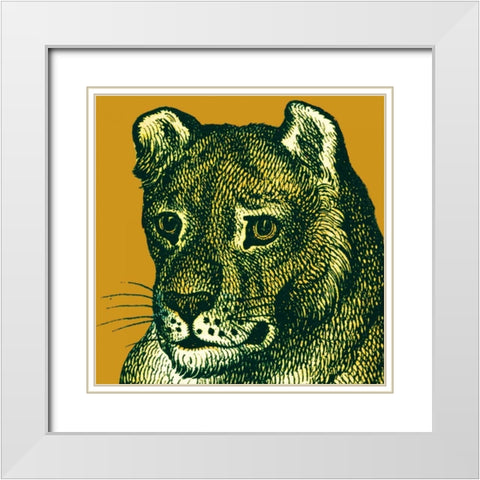 Jungle Flair IV White Modern Wood Framed Art Print with Double Matting by Wild Apple Portfolio