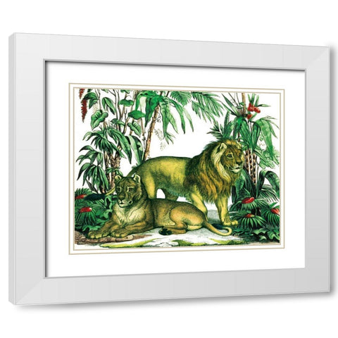 Jungle Flair VI White Modern Wood Framed Art Print with Double Matting by Wild Apple Portfolio
