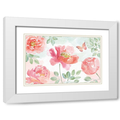 Watercolorful I White Modern Wood Framed Art Print with Double Matting by Grove, Beth