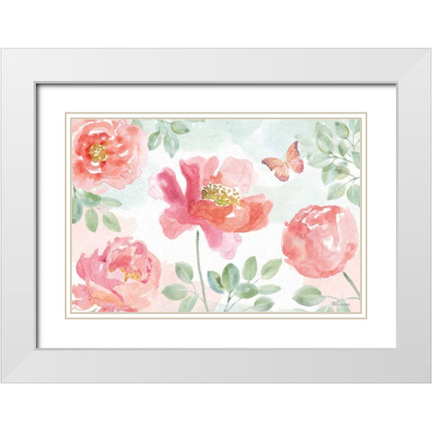 Watercolorful I White Modern Wood Framed Art Print with Double Matting by Grove, Beth