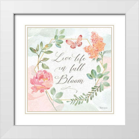 Watercolorful V White Modern Wood Framed Art Print with Double Matting by Grove, Beth