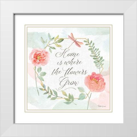 Watercolorful VI White Modern Wood Framed Art Print with Double Matting by Grove, Beth