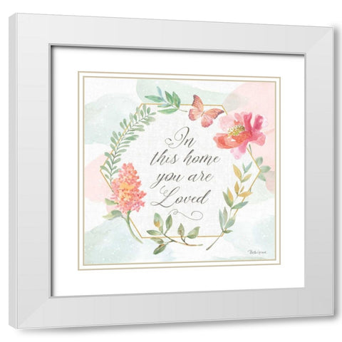 Watercolorful VII White Modern Wood Framed Art Print with Double Matting by Grove, Beth