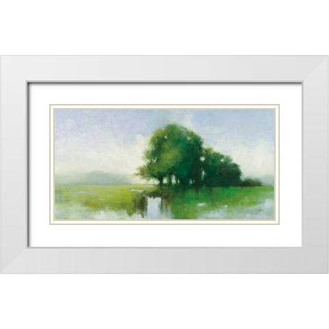 River Romance White Modern Wood Framed Art Print with Double Matting by Purinton, Julia