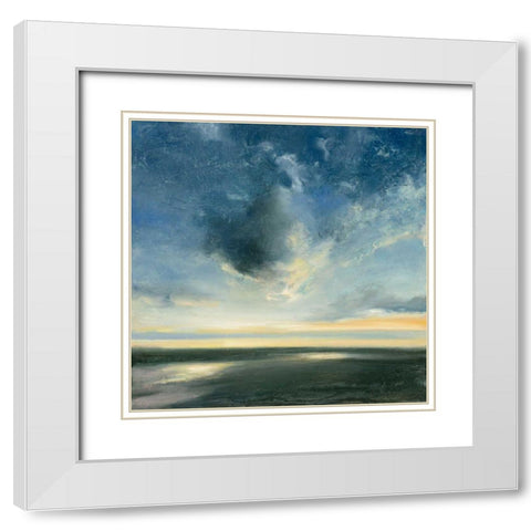 Coastal Sunrise White Modern Wood Framed Art Print with Double Matting by Purinton, Julia