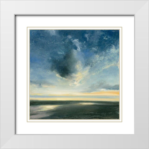 Coastal Sunrise White Modern Wood Framed Art Print with Double Matting by Purinton, Julia