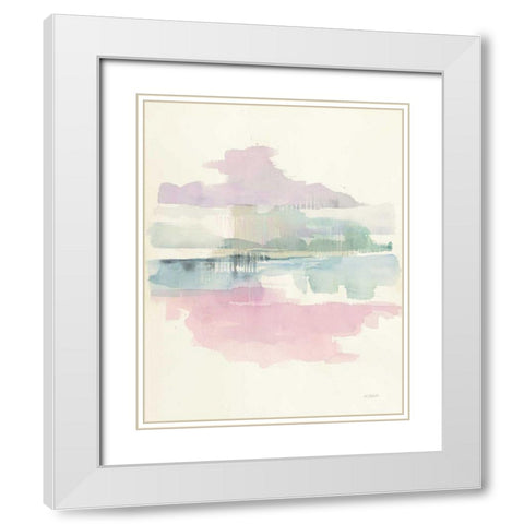 Lifting Fog White Modern Wood Framed Art Print with Double Matting by Schick, Mike