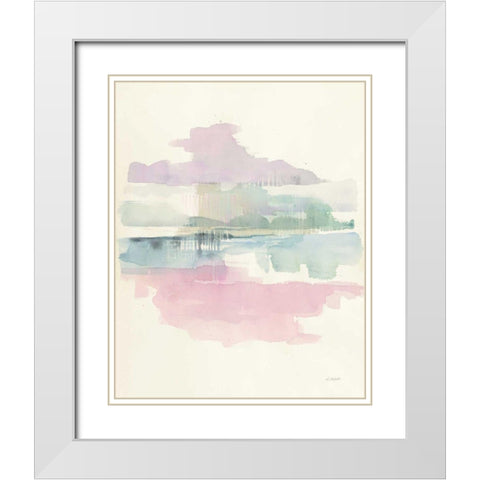 Lifting Fog White Modern Wood Framed Art Print with Double Matting by Schick, Mike