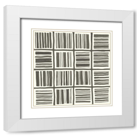 Graphics I White Modern Wood Framed Art Print with Double Matting by Paschke, Chris