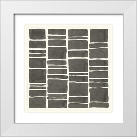 Graphics VII White Modern Wood Framed Art Print with Double Matting by Paschke, Chris