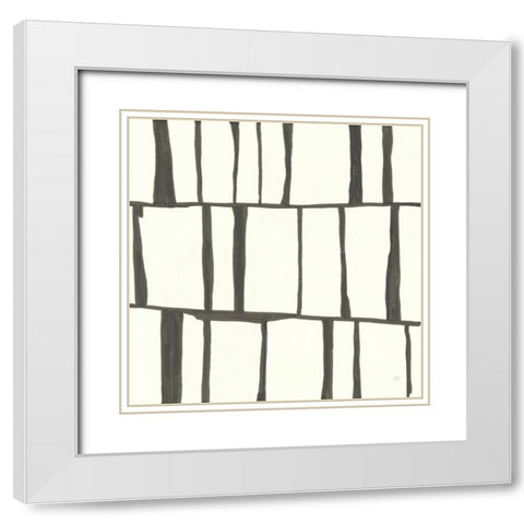Graphics X White Modern Wood Framed Art Print with Double Matting by Paschke, Chris