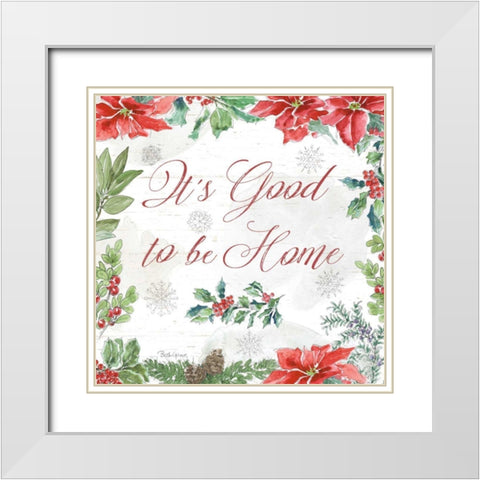 Farmhouse Holidays IV White Modern Wood Framed Art Print with Double Matting by Grove, Beth