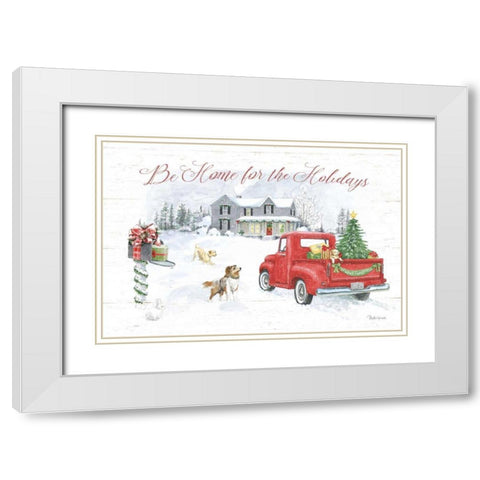 Farmhouse Holidays VI White Modern Wood Framed Art Print with Double Matting by Grove, Beth