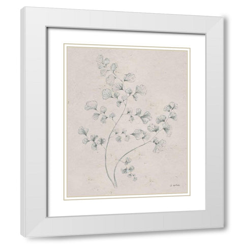 Soft Summer Sketches IV White Modern Wood Framed Art Print with Double Matting by Wiens, James