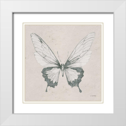 Soft Summer Sketches V White Modern Wood Framed Art Print with Double Matting by Wiens, James
