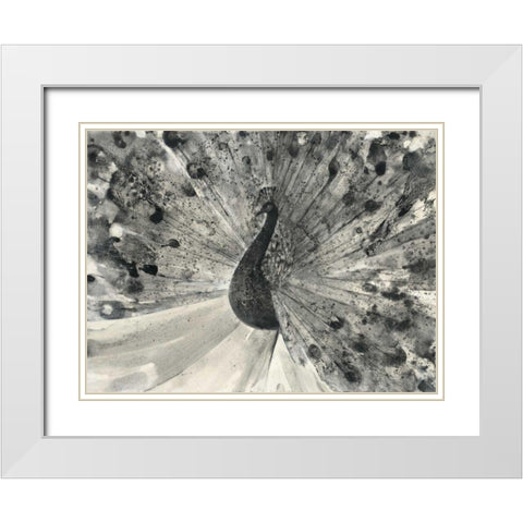 Fanfare White Modern Wood Framed Art Print with Double Matting by Hristova, Albena