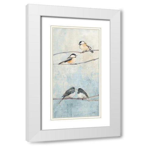 Hanging Out I White Modern Wood Framed Art Print with Double Matting by Purinton, Julia