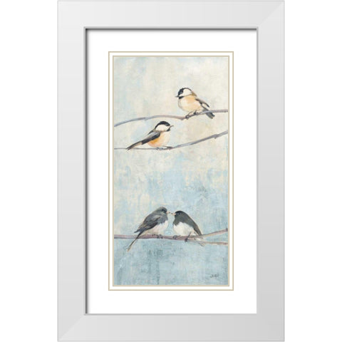 Hanging Out I White Modern Wood Framed Art Print with Double Matting by Purinton, Julia