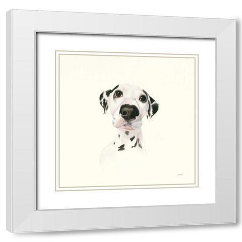 Milo White Modern Wood Framed Art Print with Double Matting by Ducklow, Patsy