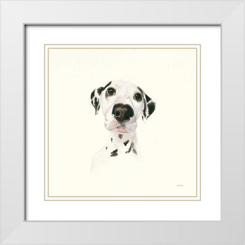 Milo White Modern Wood Framed Art Print with Double Matting by Ducklow, Patsy