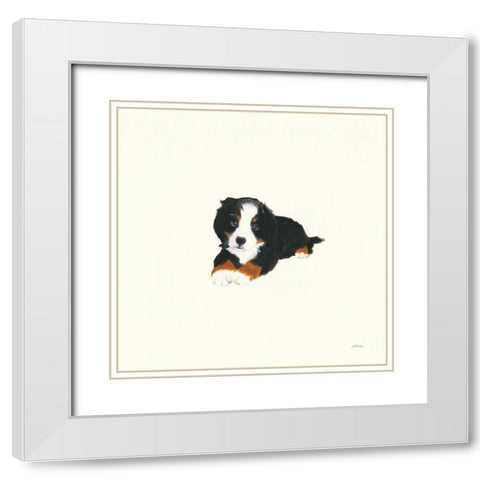 Gertie I White Modern Wood Framed Art Print with Double Matting by Ducklow, Patsy