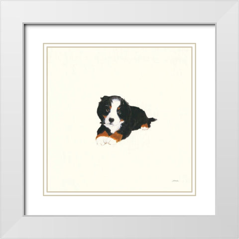 Gertie I White Modern Wood Framed Art Print with Double Matting by Ducklow, Patsy