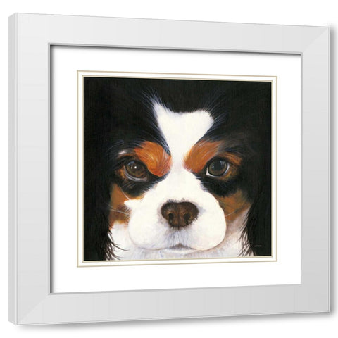 Gertie II White Modern Wood Framed Art Print with Double Matting by Ducklow, Patsy