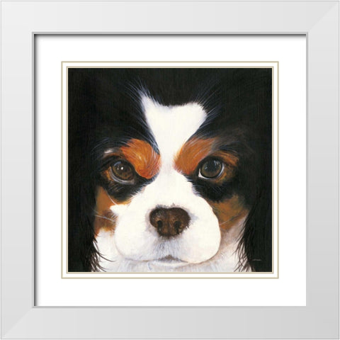Gertie II White Modern Wood Framed Art Print with Double Matting by Ducklow, Patsy