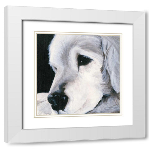 Max II White Modern Wood Framed Art Print with Double Matting by Ducklow, Patsy