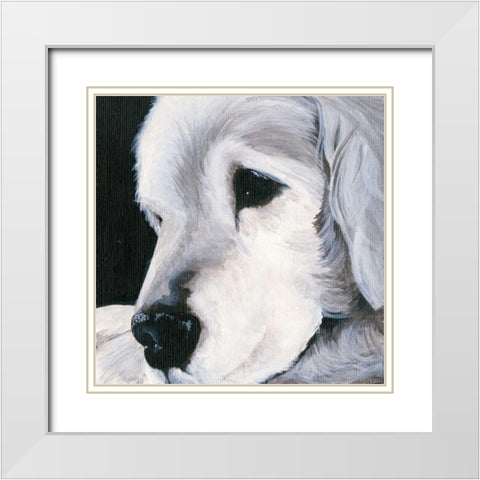 Max II White Modern Wood Framed Art Print with Double Matting by Ducklow, Patsy