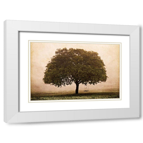 The Hopeful Oak White Modern Wood Framed Art Print with Double Matting by Van Swearingen, Debra